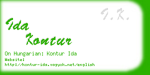 ida kontur business card